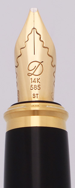 ST Dupont Fidelio Fountain Pen - Black Lacquer, GP Trim, 14K Stub